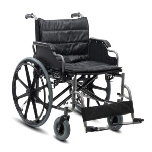 Deluxe Heavy Duty Premium Foldable Wheelchair Ideal for Heavy Patients